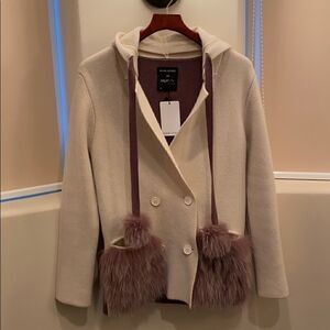 Izaak Azanei Fox Fur Cardigan